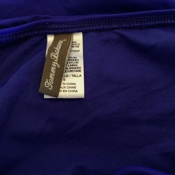Tommy Bahama Womens Blue Twist Front Bandeau Halter 1pc Swimsuit Size 6 - Picture 7 of 9